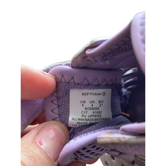 Phibian Kid's Purple Stride Rite Made 2 Play Sneaker Shoe Size 5 - Picture 10 of 10